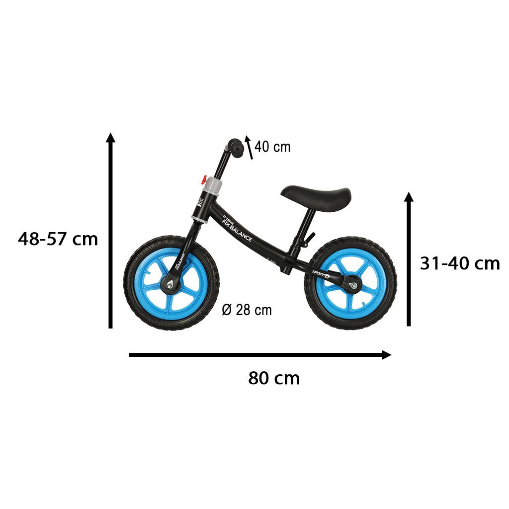 Rowerek-biegowy-Trike-Fix-Balance-ultra-lekki-1-8kg-czarny-niebieski-157698 Triratis Fix Balance krosinis dviratis juodos ir mėlynos spalvos