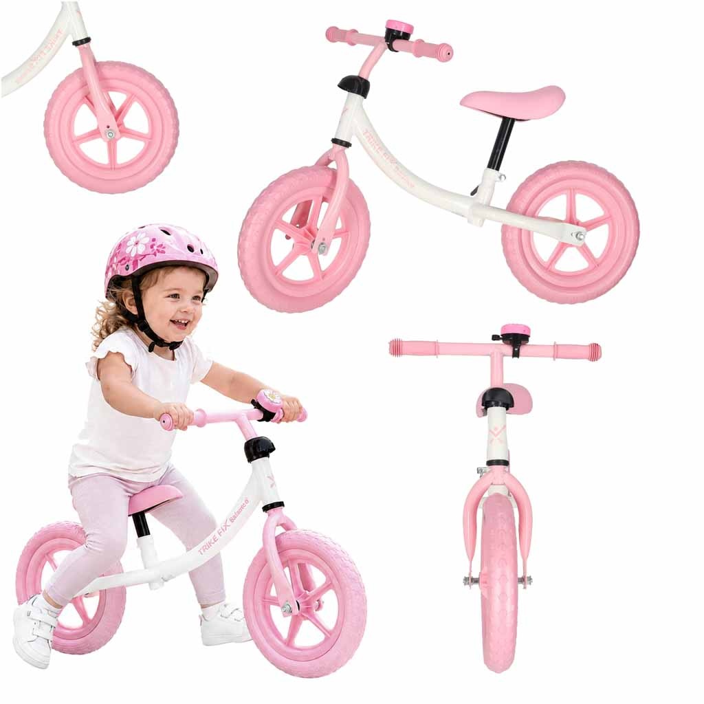 Rowerek-biegowy-Trike-Fix-Balance-z-dzwonkiem-rozowy-186863 Trike Fix Balance krosinis dviratis su varpeliu rožinės spalvos
