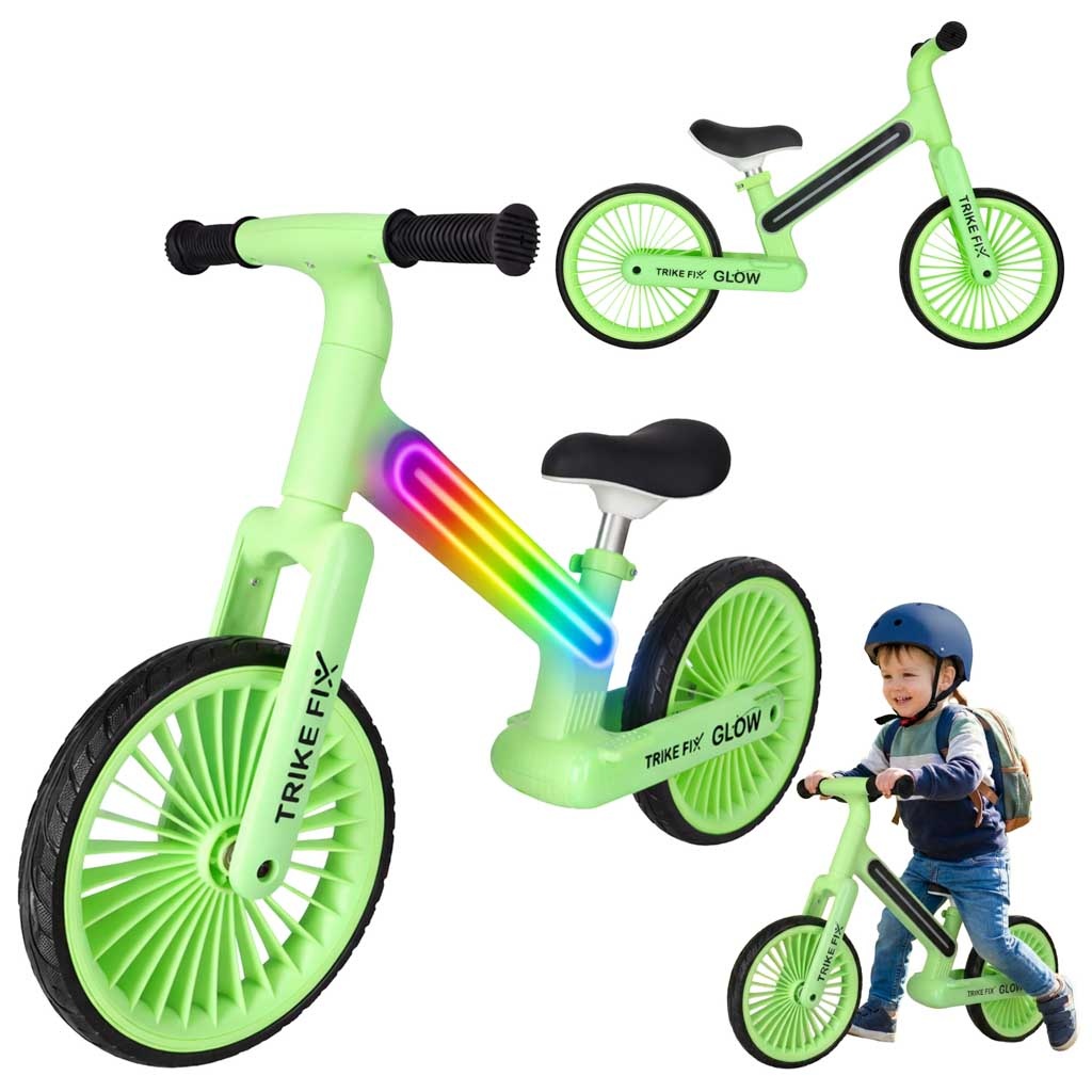 Rowerek-biegowy-Trike-Fix-Glow-LED-neon-zielony-181460 Trike Fix Glow LED neoninės žalios spalvos krosinis dviratis