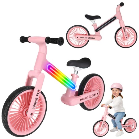 Rowerek-biegowy-Trike-Fix-Glow-LED-rozowy-181629 Trike Fix Glow LED krosinis dviratis rožinės spalvos