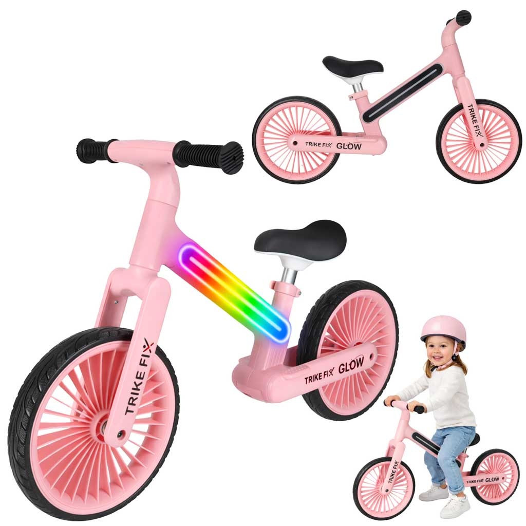 Trike Fix Glow LED krosinis dviratis rožinės spalvos