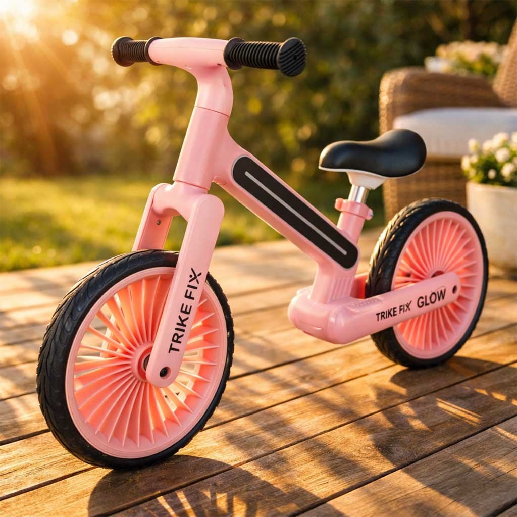 Trike Fix Glow LED krosinis dviratis rožinės spalvos