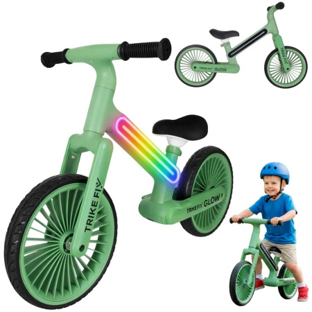 Rowerek-biegowy-Trike-Fix-Glow-LED-zielony-181459 Trike Fix Glow LED krosinis dviratis žalias