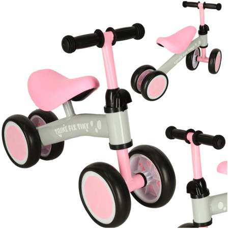 Rowerek-biegowy-Trike-Fix-Tiny-jezdzik-chodzik-4-kola-regulacja-kierownicy-rozowy-167032 Trike Fix Mažytis krosinis triratukas rožinės spalvos