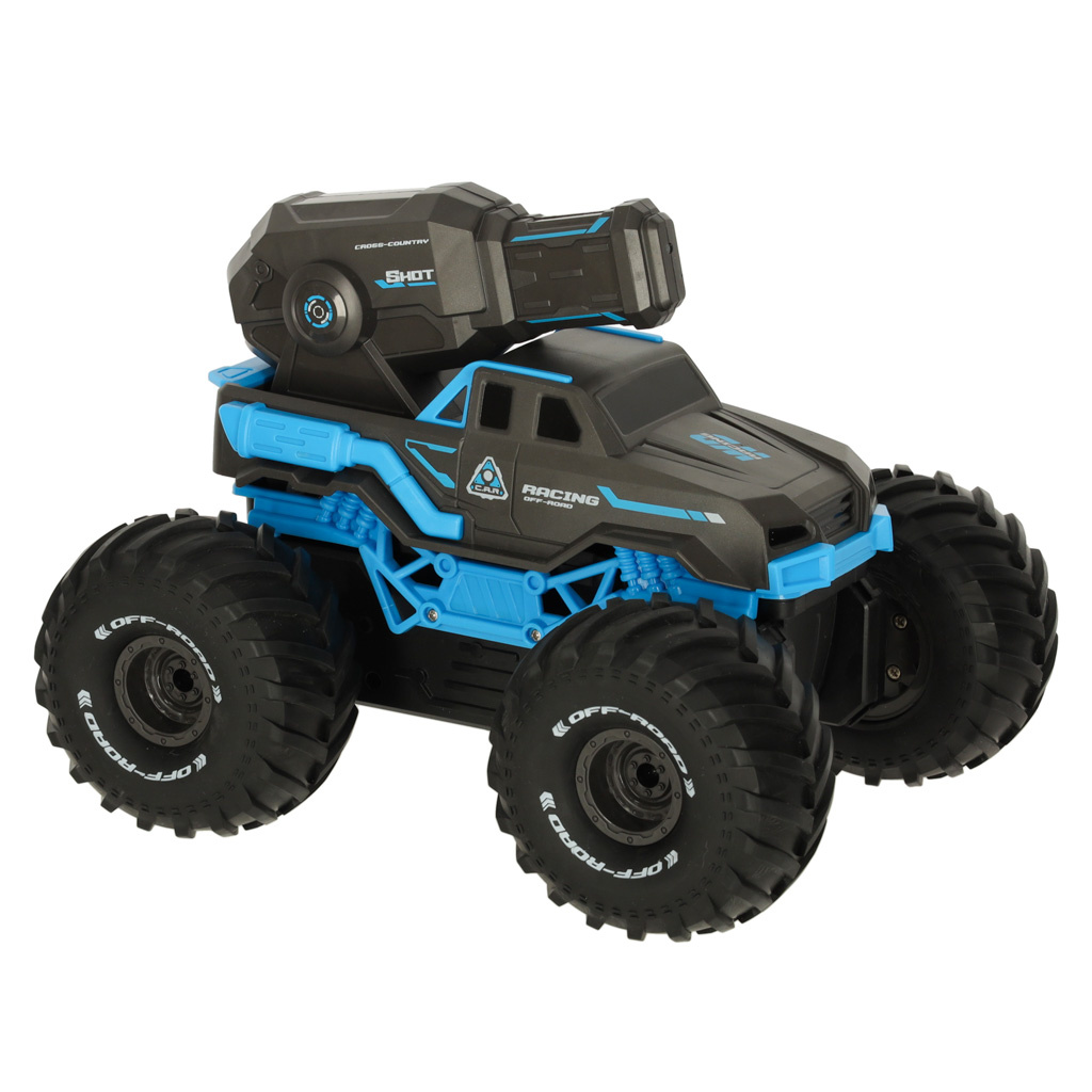 RC amfibija vandeniui atsparus automobilis, valdomas rankų gestais + 2 nuotolinio valdymo pulteliai mėlynos spalvos