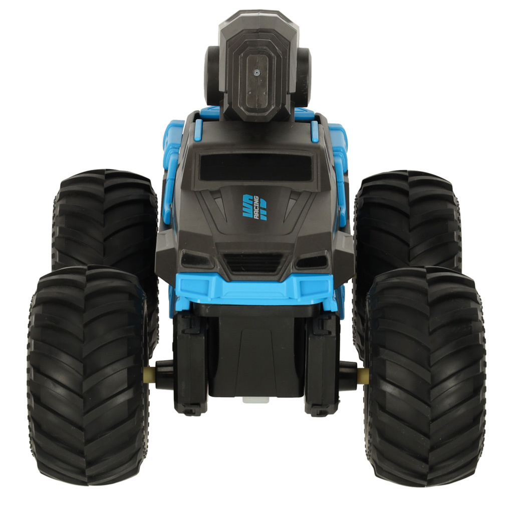 RC amfibija vandeniui atsparus automobilis, valdomas rankų gestais + 2 nuotolinio valdymo pulteliai mėlynos spalvos