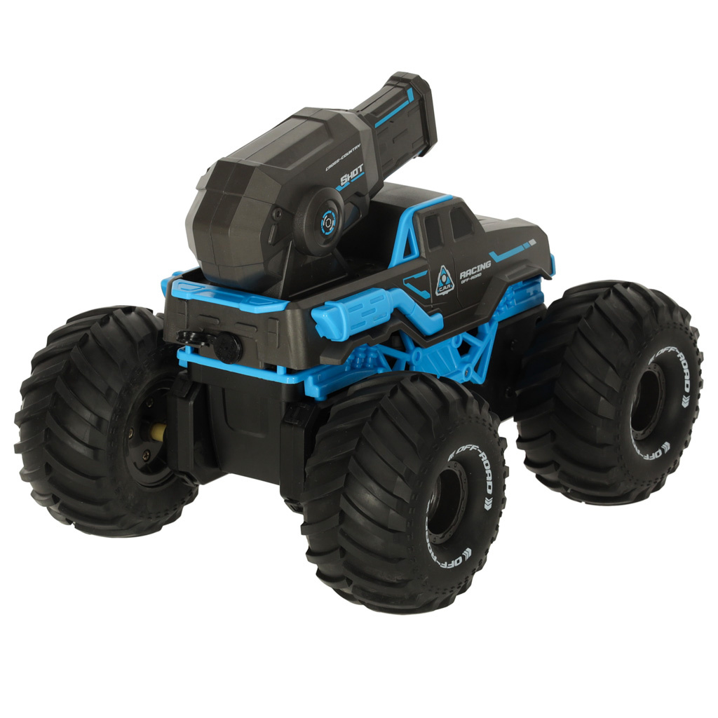 RC amfibija vandeniui atsparus automobilis, valdomas rankų gestais + 2 nuotolinio valdymo pulteliai mėlynos spalvos