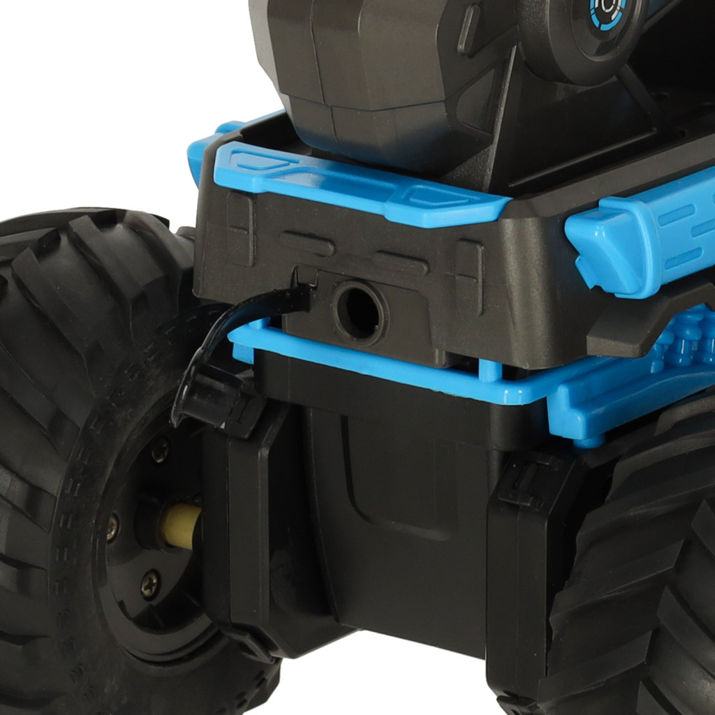 RC amfibija vandeniui atsparus automobilis, valdomas rankų gestais + 2 nuotolinio valdymo pulteliai mėlynos spalvos