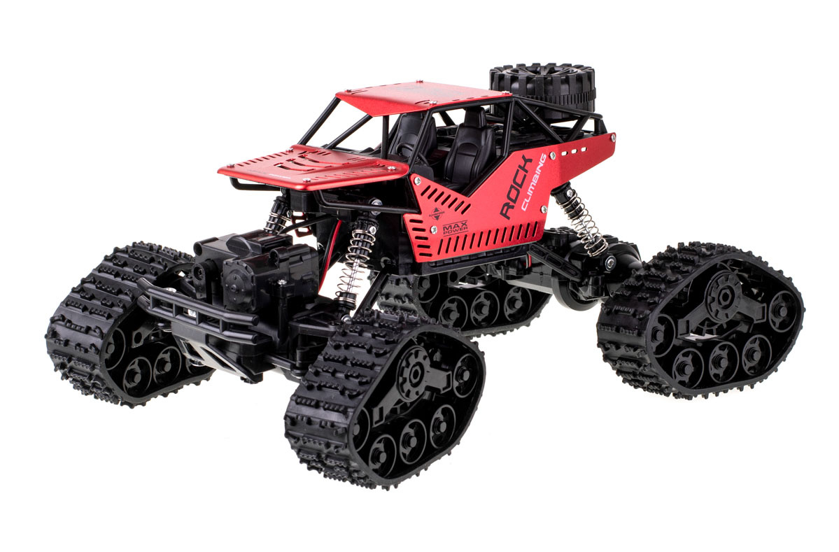 Samochod-RC-zdalnie-sterowany-Rock-Crawler-4x4-LHC012-auto-2w1-czerwony-138200 RC Rock Crawler 4x4 LHC012 automobilis 2in1 raudonas