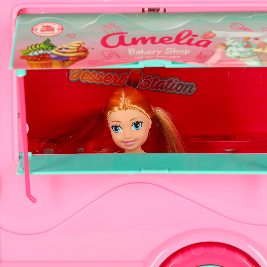 Samochod-dla-lalek-kamper-food-truck-zestaw-21-el-156004 Lėlių kemperio maisto sunkvežimio rinkinys 21 el.