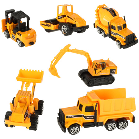 Samochod-maszyny-budowlane-zestaw-6-szt-142671 Statybinių mašinų automobilių rinkinys iš 6 dalių