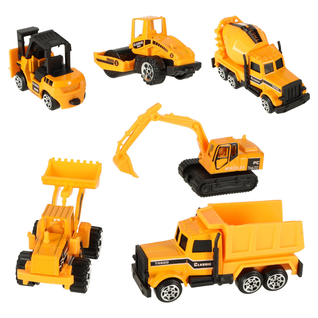 Samochod-maszyny-budowlane-zestaw-6-szt-142671 Statybinių mašinų automobilių rinkinys iš 6 dalių