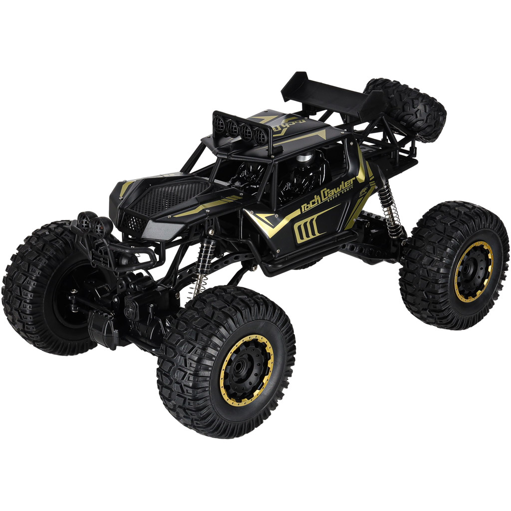 Samochod-zdalnie-sterowany-2-4GHz-1-8-51cm-metal-czarny-177775 RC automobilis Rock Crawler 2.4GHz 1:8 51cm juodas
