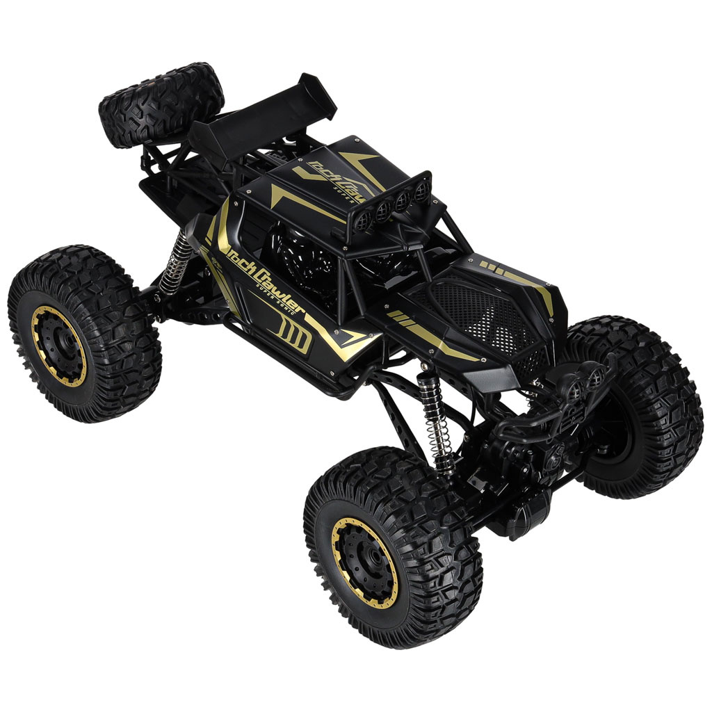 Samochod-zdalnie-sterowany-2-4GHz-1-8-51cm-metal-czarny-177777 RC automobilis Rock Crawler 2.4GHz 1:8 51cm juodas