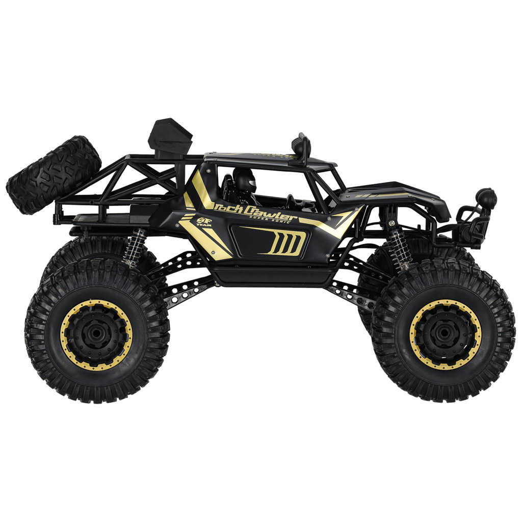 Samochod-zdalnie-sterowany-2-4GHz-1-8-51cm-metal-czarny-177779 RC automobilis Rock Crawler 2.4GHz 1:8 51cm juodas
