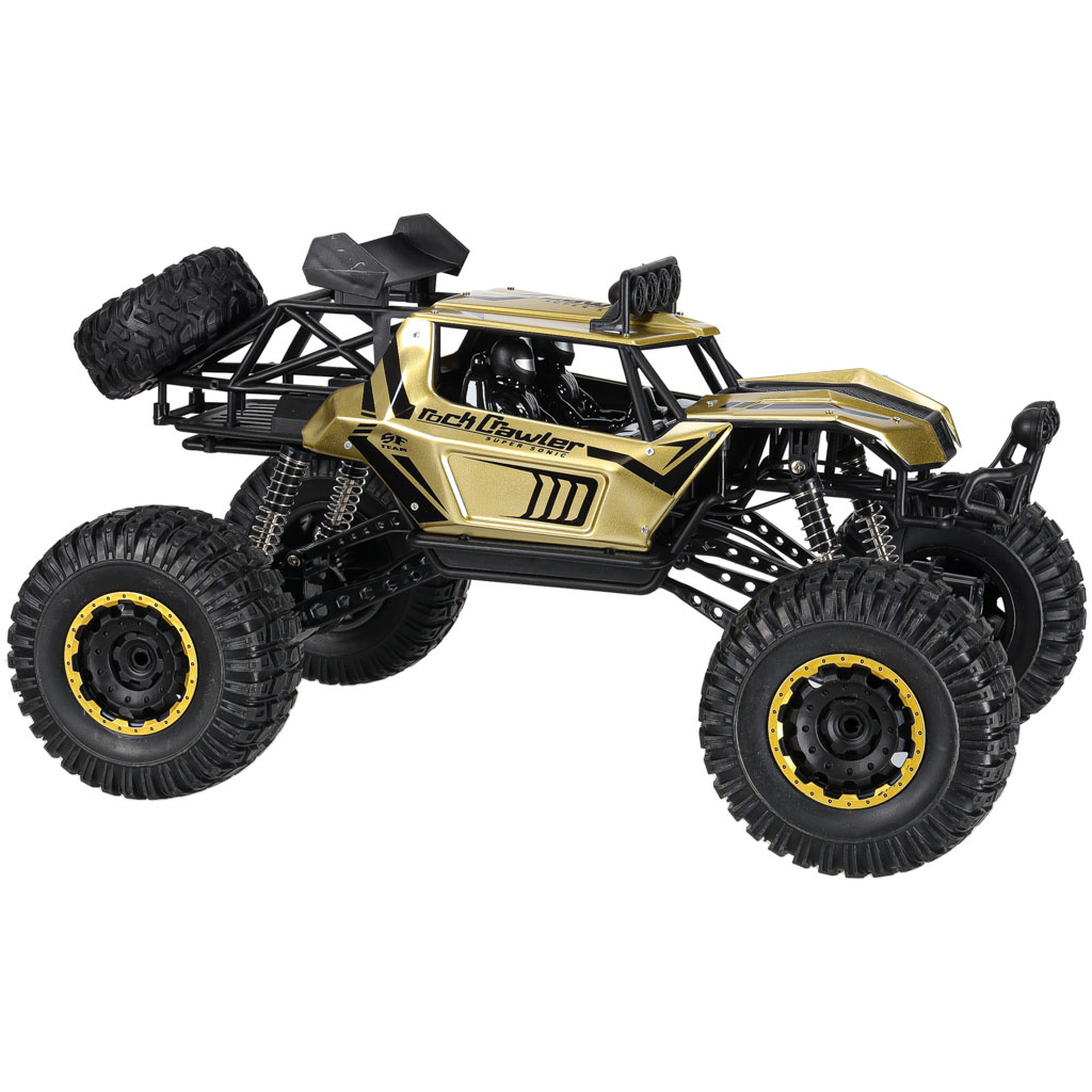 Samochod-zdalnie-sterowany-2-4GHz-1-8-51cm-metal-zloty-177788 RC automobilis Rock Crawler 2.4GHz 1:8 51cm aukso spalvos