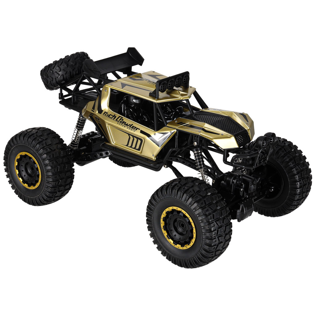 Samochod-zdalnie-sterowany-2-4GHz-1-8-51cm-metal-zloty-177789 RC automobilis Rock Crawler 2.4GHz 1:8 51cm aukso spalvos