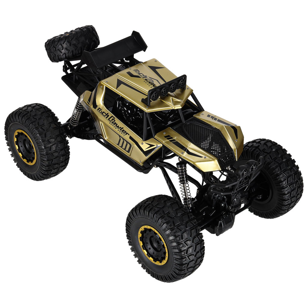 Samochod-zdalnie-sterowany-2-4GHz-1-8-51cm-metal-zloty-177791 RC automobilis Rock Crawler 2.4GHz 1:8 51cm aukso spalvos