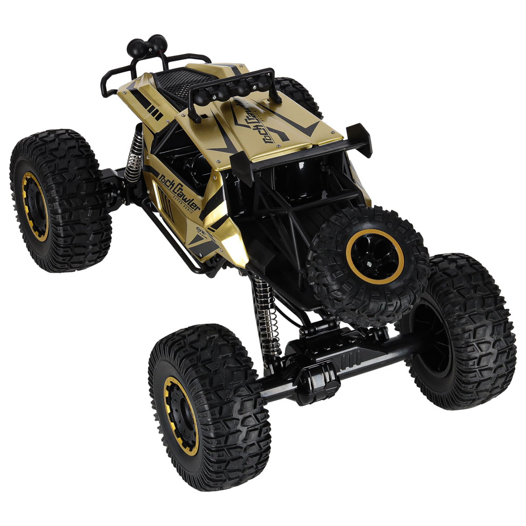 Samochod-zdalnie-sterowany-2-4GHz-1-8-51cm-metal-zloty-177792 RC automobilis Rock Crawler 2.4GHz 1:8 51cm aukso spalvos