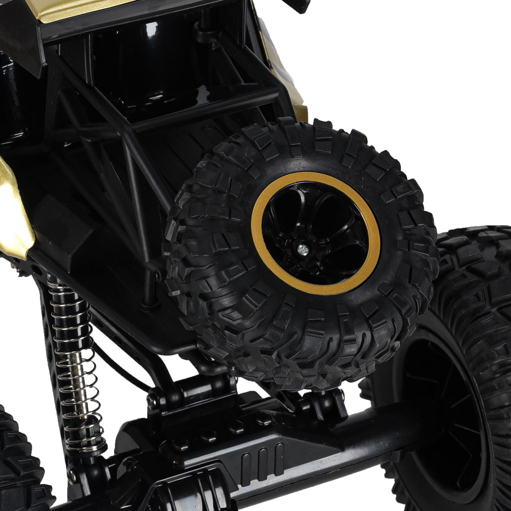Samochod-zdalnie-sterowany-2-4GHz-1-8-51cm-metal-zloty-177794 RC automobilis Rock Crawler 2.4GHz 1:8 51cm aukso spalvos