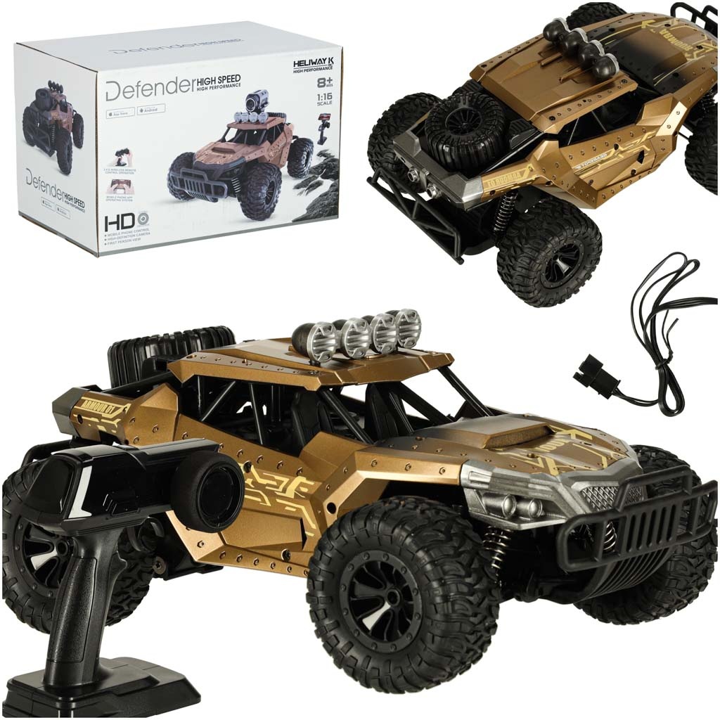 Samochod-zdalnie-sterowany-Drift-terenowy-20-km-h-brazowy-170357 RC visureigis drifto automobilis 20 km/h rudas