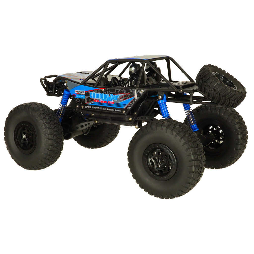 Samochod-zdalnie-sterowany-na-pilota-RC-Crawler-Climbing-Car-1-10-4WD-48cm-niebieski-145867 RC vikšrinis laipiojimo automobilis 1:10 4WD 48cm mėlynos spalvos