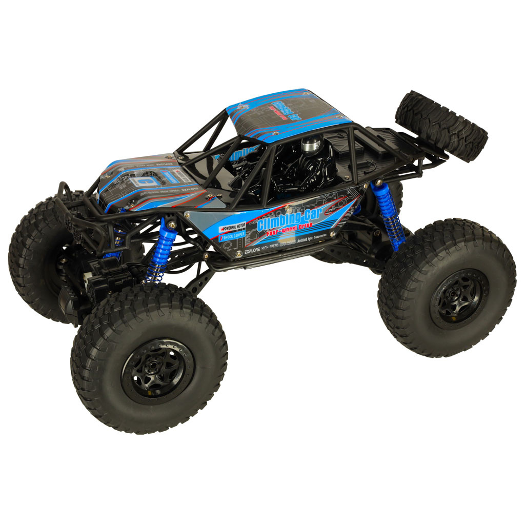 Samochod-zdalnie-sterowany-na-pilota-RC-Crawler-Climbing-Car-1-10-4WD-48cm-niebieski-145869 RC vikšrinis laipiojimo automobilis 1:10 4WD 48cm mėlynos spalvos