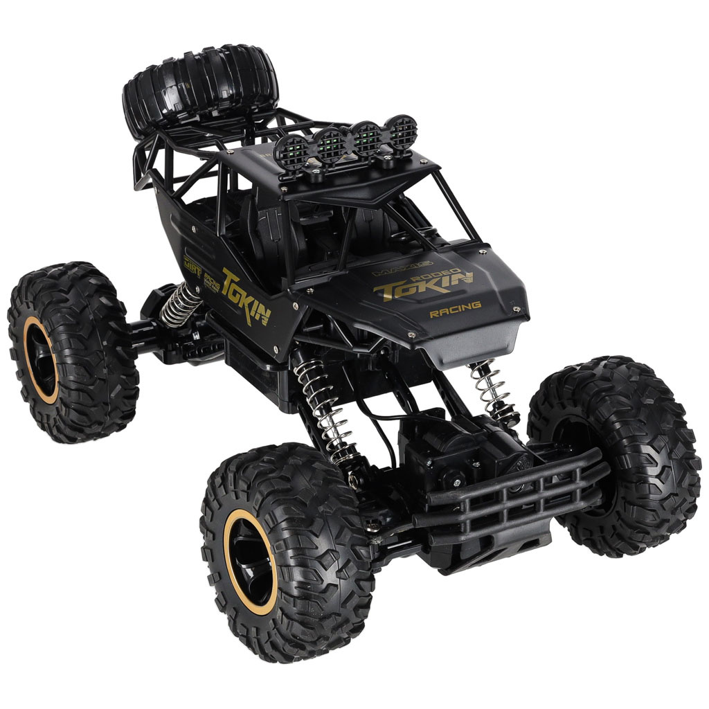 Samochod-zdalnie-sterowany-na-pilota-RC-Rock-Crawler-1-12-4WD-METAL-czarny-177432 RC automobilis Rock Crawler 1:12 4WD METAL juodas
