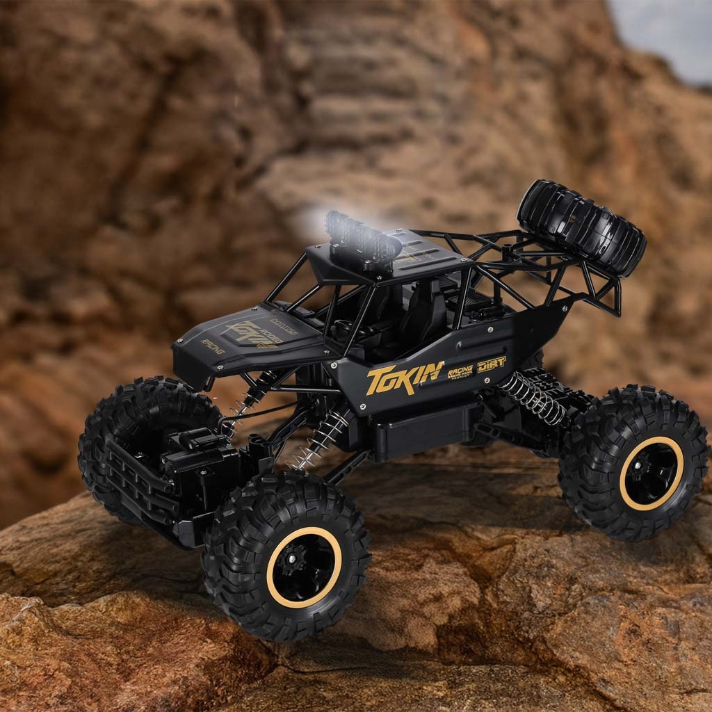 Samochod-zdalnie-sterowany-na-pilota-RC-Rock-Crawler-1-12-4WD-METAL-czarny-177442 RC automobilis Rock Crawler 1:12 4WD METAL juodas