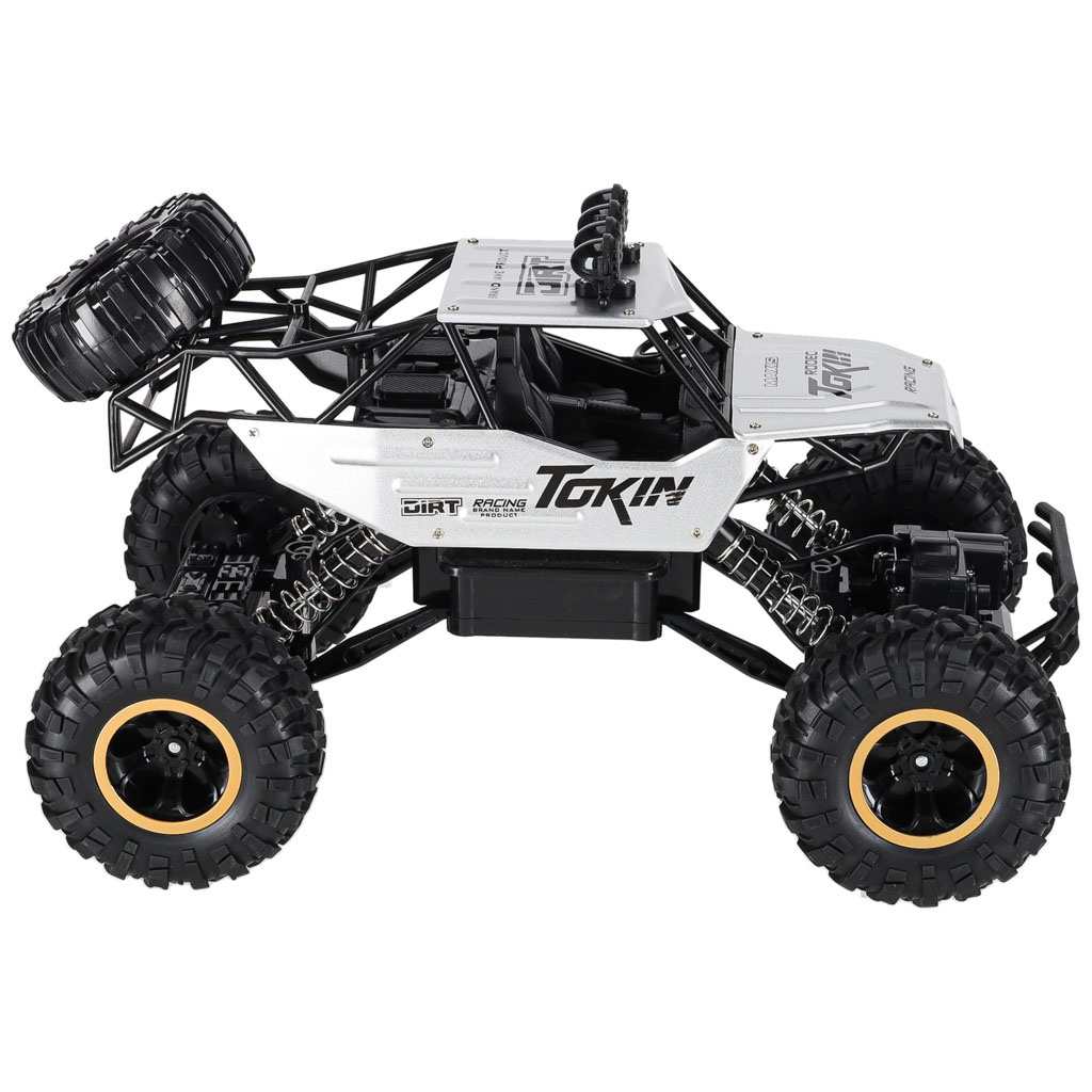 Samochod-zdalnie-sterowany-na-pilota-RC-Rock-Crawler-1-12-4WD-METAL-srebrny-177421 RC automobilis Rock Crawler 1:12 4WD METAL silver