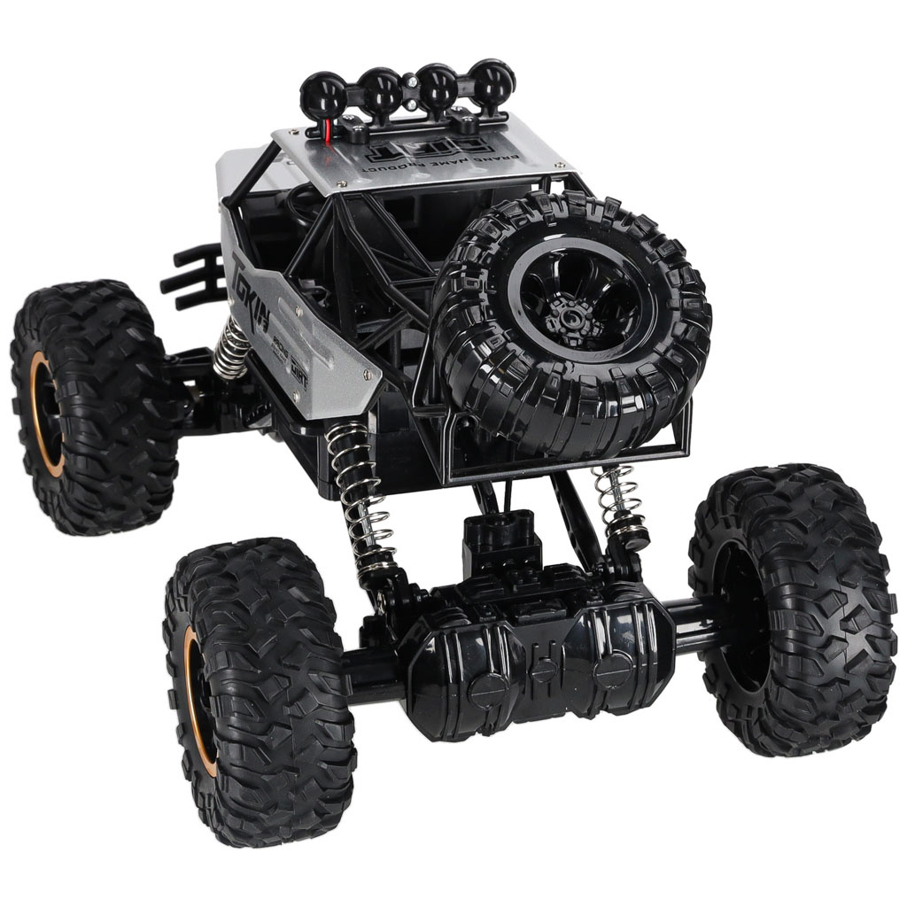 Samochod-zdalnie-sterowany-na-pilota-RC-Rock-Crawler-1-12-4WD-METAL-srebrny-177422 RC automobilis Rock Crawler 1:12 4WD METAL silver