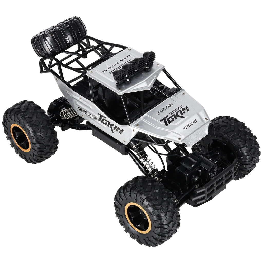 Samochod-zdalnie-sterowany-na-pilota-RC-Rock-Crawler-1-12-4WD-METAL-srebrny-177423 RC automobilis Rock Crawler 1:12 4WD METAL silver