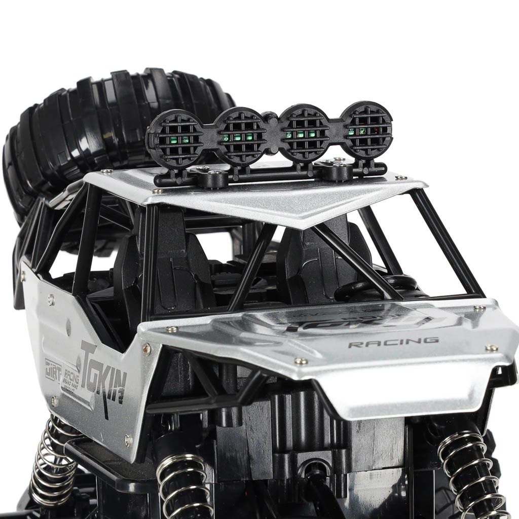Samochod-zdalnie-sterowany-na-pilota-RC-Rock-Crawler-1-12-4WD-METAL-srebrny-177426 RC automobilis Rock Crawler 1:12 4WD METAL silver