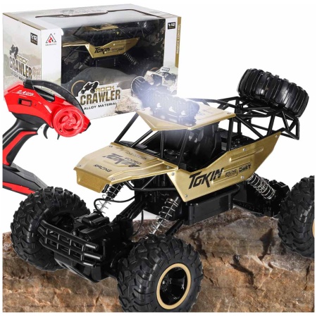 Samochod-zdalnie-sterowany-na-pilota-RC-Rock-Crawler-1-12-4WD-METAL-zloty-177405 RC automobilis Rock Crawler 1:12 4WD METAL aukso spalvos