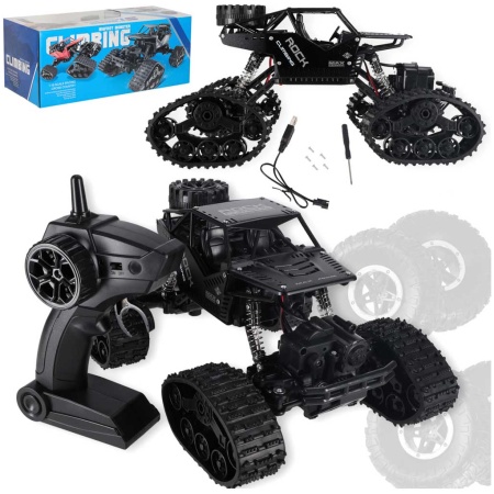 Samochod-zdalnie-sterowany-na-pilota-RC-Rock-Crawler-4x4-LHC012-auto-2w1-czarny-180199 RC Rock Crawler 4x4 LHC012 automobilis 2in1 juodas