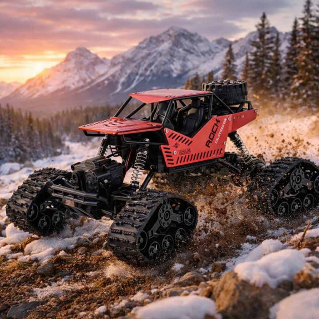 Samochod-zdalnie-sterowany-na-pilota-RC-Rock-Crawler-4x4-LHC012-auto-2w1-czerwony-186080 RC Rock Crawler 4x4 LHC012 automobilis 2in1 raudonas
