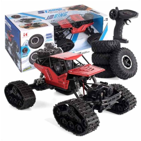 Samochod-zdalnie-sterowany-na-pilota-RC-Rock-Crawler-4x4-LHC012-auto-2w1-czerwony-187292 RC Rock Crawler 4x4 LHC012 automobilis 2in1 raudonas
