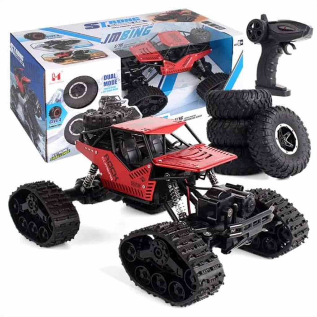 Samochod-zdalnie-sterowany-na-pilota-RC-Rock-Crawler-4x4-LHC012-auto-2w1-czerwony-187292 RC Rock Crawler 4x4 LHC012 automobilis 2in1 raudonas