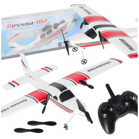 Samolot-zdalnie-sterowany-Cessna-182-szybowiec-akrobata-2-4GHz-178220 Nuotoliniu būdu valdomas "Cessna 182" sklandytuvas aerobatas 2,4 GHz orlaivis