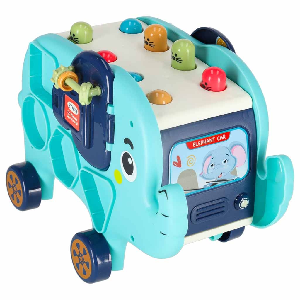 Dramblys montessori manipuliacinė lenta pounder sorter blokai plaktukas 26cm