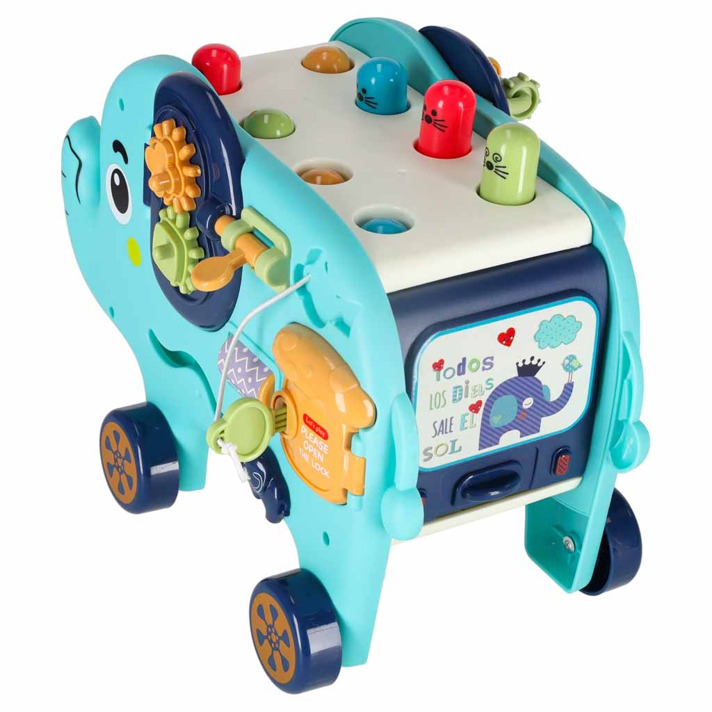 Dramblys montessori manipuliacinė lenta pounder sorter blokai plaktukas 26cm