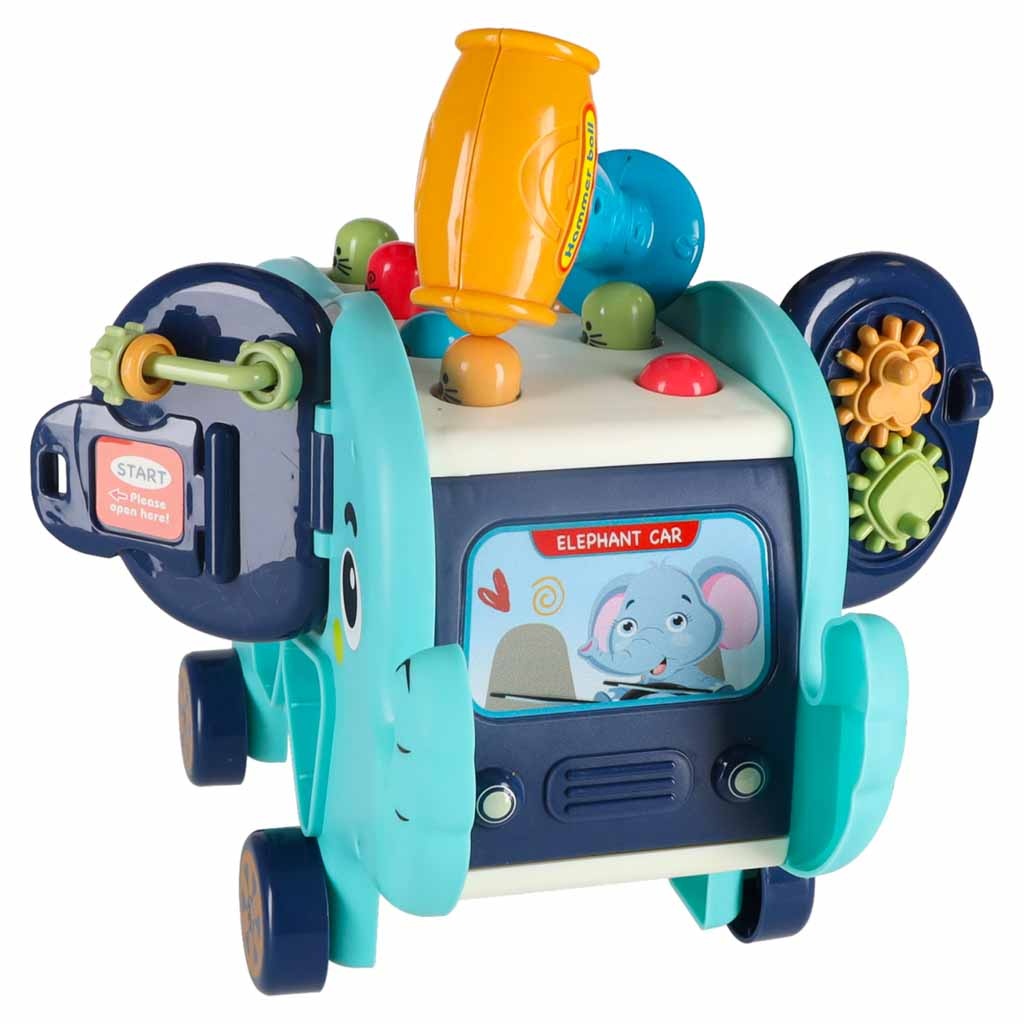 Dramblys montessori manipuliacinė lenta pounder sorter blokai plaktukas 26cm