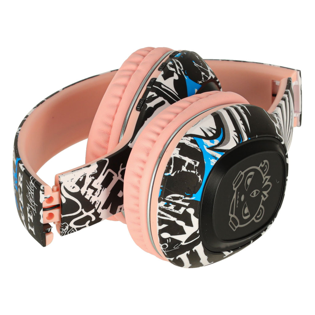 Sluchawki-bezprzewodowe-nauszne-Bluetooth-Gaming-Sport-rozowe-174153 "Bluetooth" belaidės ausinės į ausis "Gaming Sport" rožinės spalvos