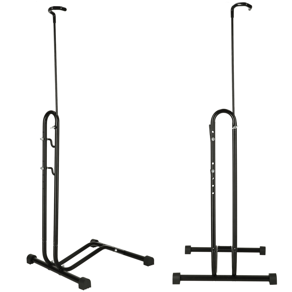 Stojak-na-rower-pojedynczy-wysoki-mocny-metalowy-czarny-143138 Dviračių stovas viengubas aukštas stiprus metalinis juodas