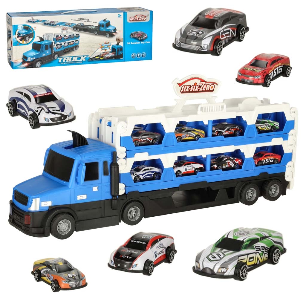 TIR-Laweta-samochod-transporter-pojazd-skladany-XXL-10-aut-niebieski-159964 TIR sunkvežimių transporteris XXL sulankstoma transporto priemonė 10 automobilių mėlyna