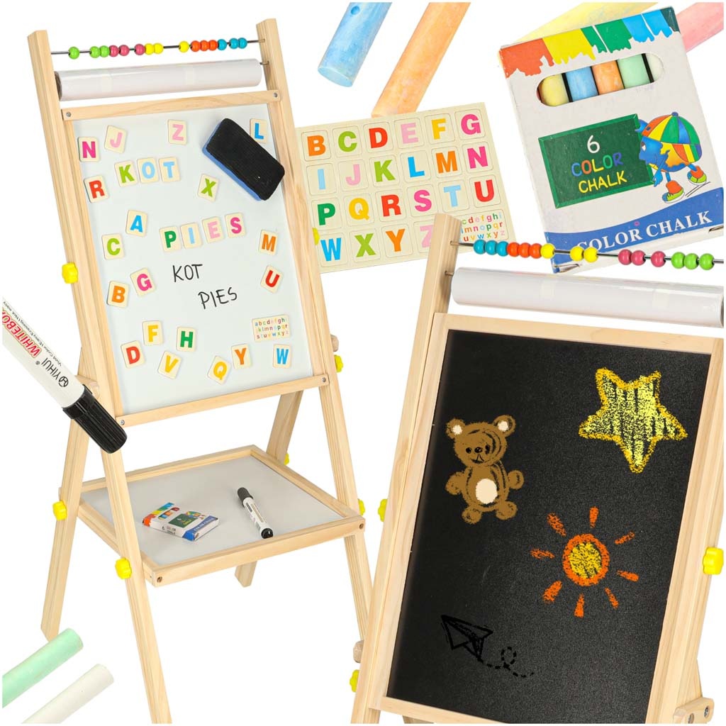 Tablica-magnetyczna-kredowa-liczydlo-papier-kreda-literki-gratis-174218 Magnetinė kreidinė lenta abakus abakus popierinės kreidos raidės nemokamai