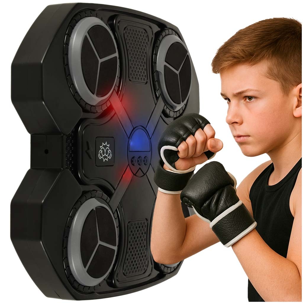 Tarcza-bokserska-treningowa-na-sciane-trenazer-muzyka-swiatla-LED-USB-173681 Boksininkų skydas sieninis treniruoklis muzika "Bluetooth" LED USB
