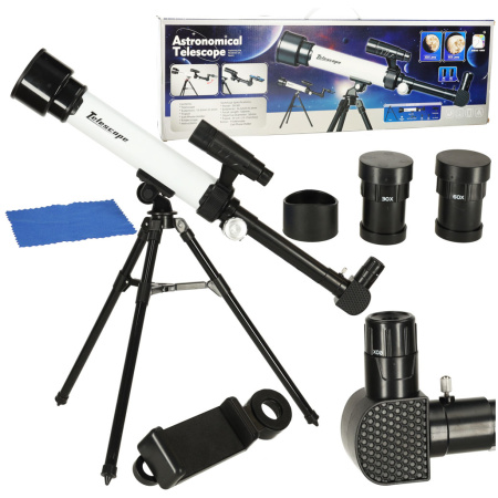 Mokomasis astronominis teleskopas su trikoju vaikams
