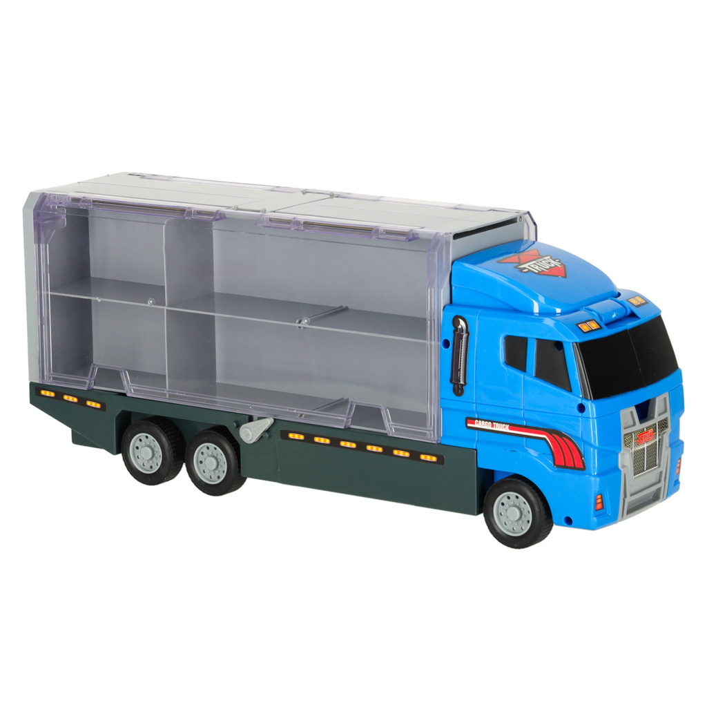 Transporter-ciezarowka-TIR-wyrzutnia-metalowe-auta-policja-166600 Transporterio sunkvežimis TIR paleidimo įrenginys + metaliniai policijos automobiliai