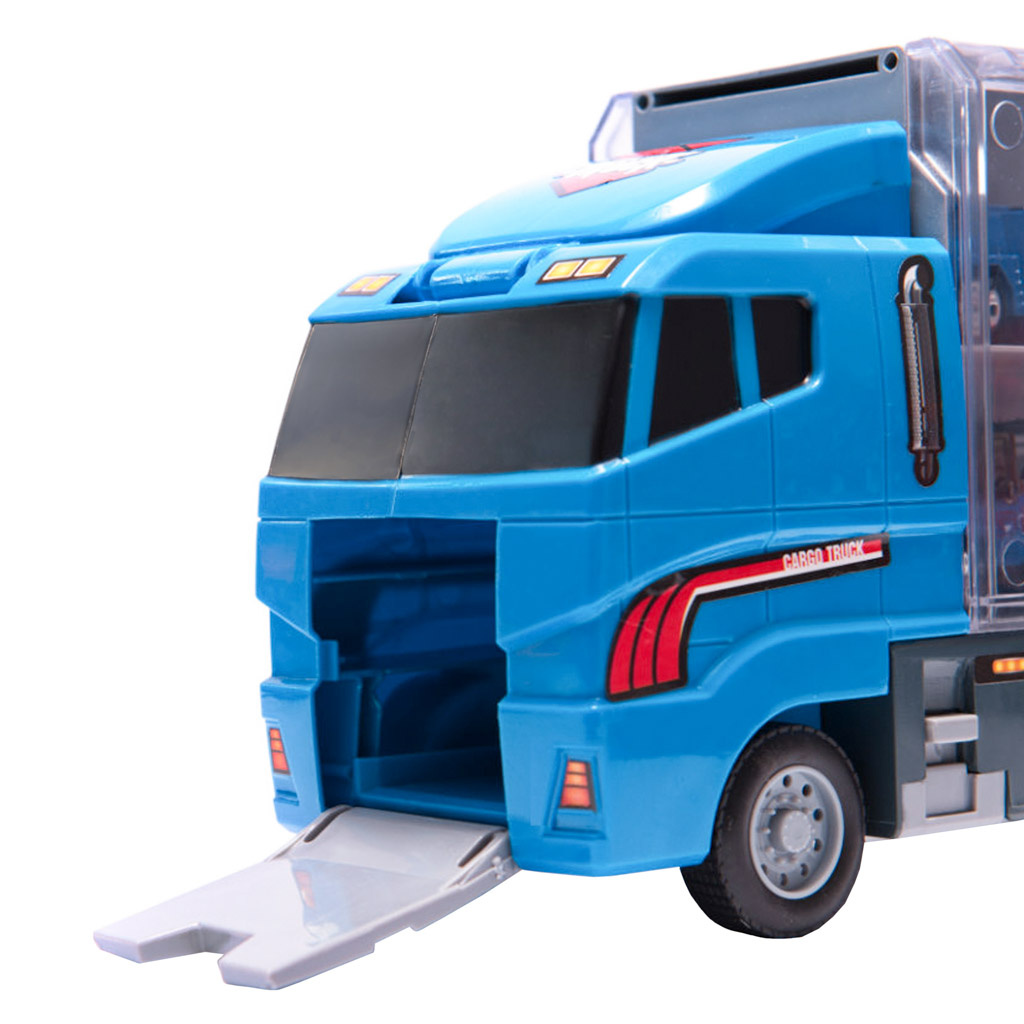 Transporter-ciezarowka-TIR-wyrzutnia-metalowe-auta-policja-166602 Transporterio sunkvežimis TIR paleidimo įrenginys + metaliniai policijos automobiliai